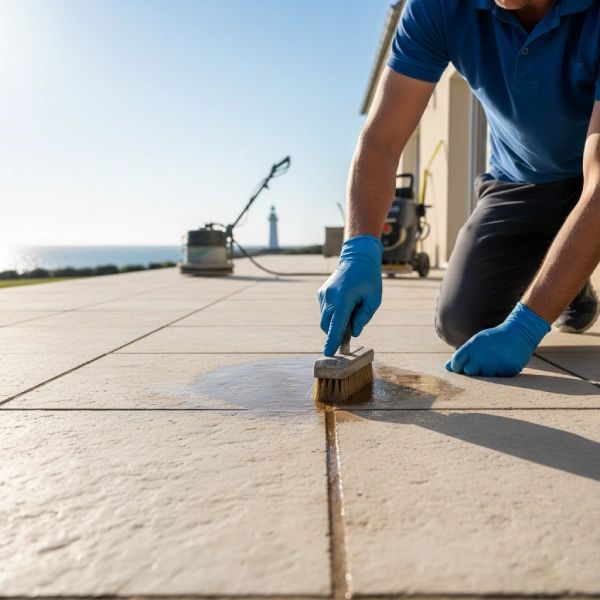 Carrelage et dallage nettoyé en Vendée